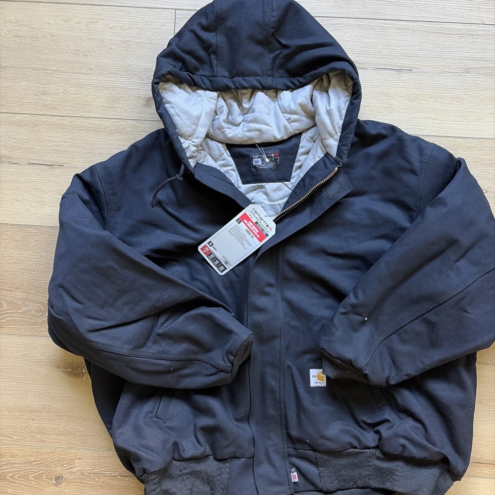 Carhartt Firm Duck Active Flame Resistant Insulated Jacket Blk Cat4 OJ1621 3XL